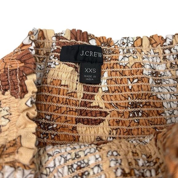 J. Crew Linen smocked mini skirt in zinnia floral Size XXS - Picture 5 of 7